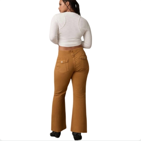 Anthropologie Pilcro Yaya Utility Flare Pants Bronze 34 - Picture 4 of 13